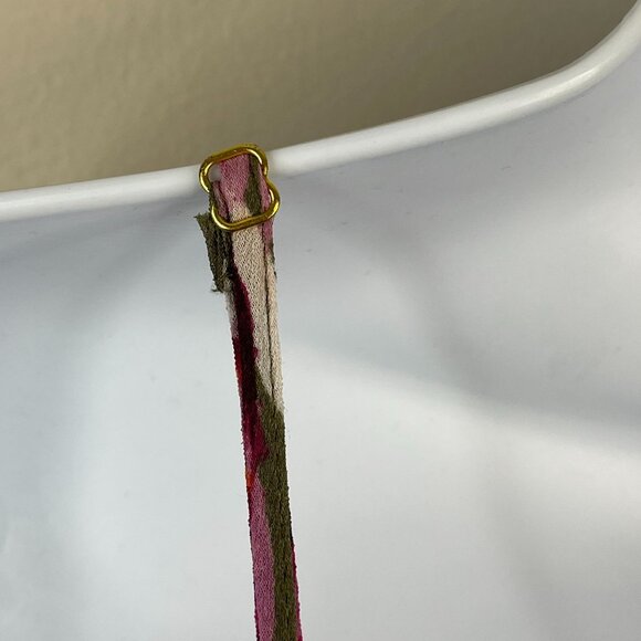 White House Black Market Forest Fairy Babydoll Velvet Trim Dress 10 Floral Midi - Picture 16 of 16